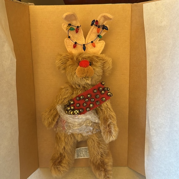 Jaymar Creations handmade Jingle Bear “Jingle Deer” 100% German mohair - Picture 8 of 11